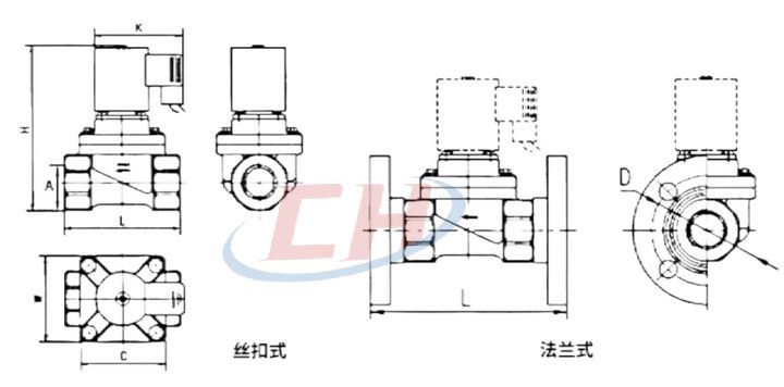 塑料法蘭電磁閥結(jié)構(gòu)圖