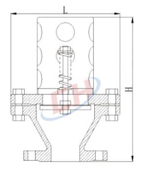 真空負(fù)壓安全閥結(jié)構(gòu)圖