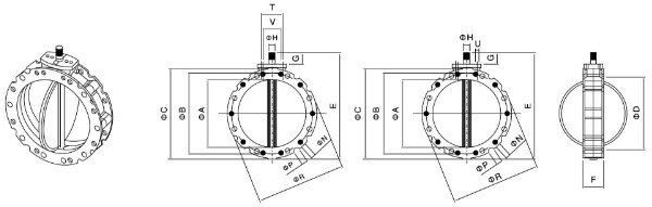 氣動(dòng)粉體蝶閥結(jié)構(gòu)圖