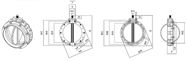 氣動(dòng)粉體蝶閥結(jié)構(gòu)圖