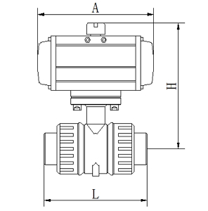 氣動塑料球閥結(jié)構(gòu)圖