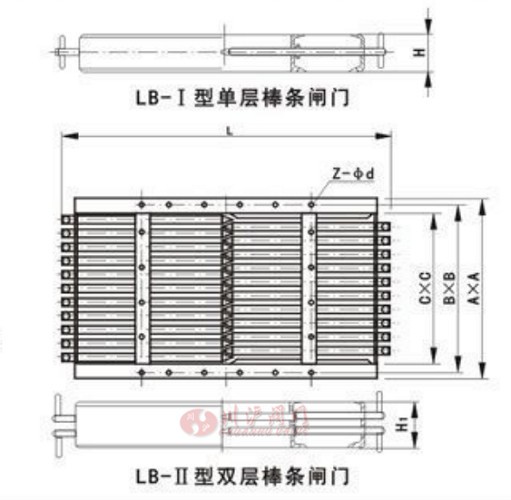 棒條閘門(mén)結(jié)構(gòu)圖